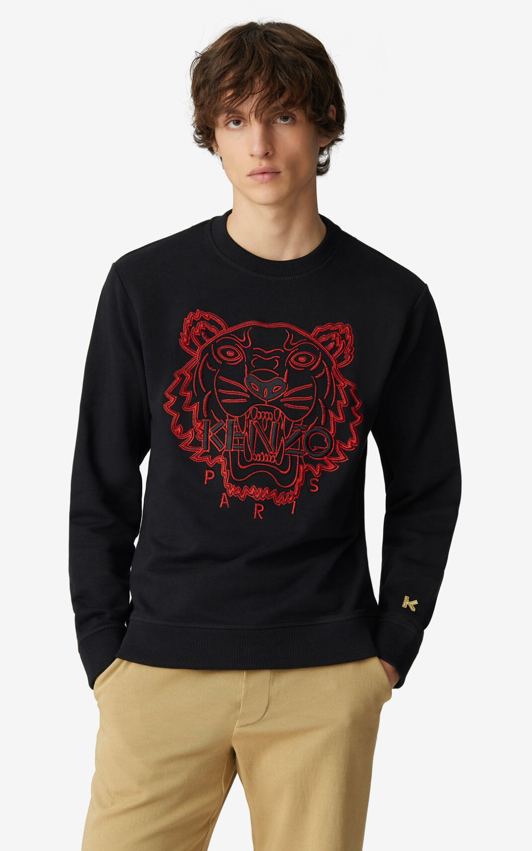 Sweatshirt Kenzo Tiger Masculino - Pretas | 785MHSNOC